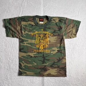 VTG UFC Ultimate Fighting Championship T-Shirt Youth XL Green Camo Eagle‎ Logo *